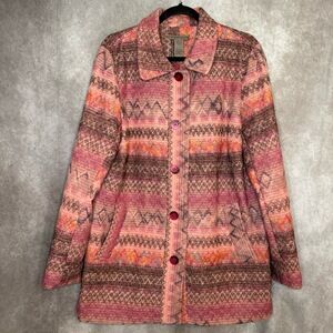 Sharon Young Jacket‎ Womens XL Multi-Color Tribal Southwestern Pattern